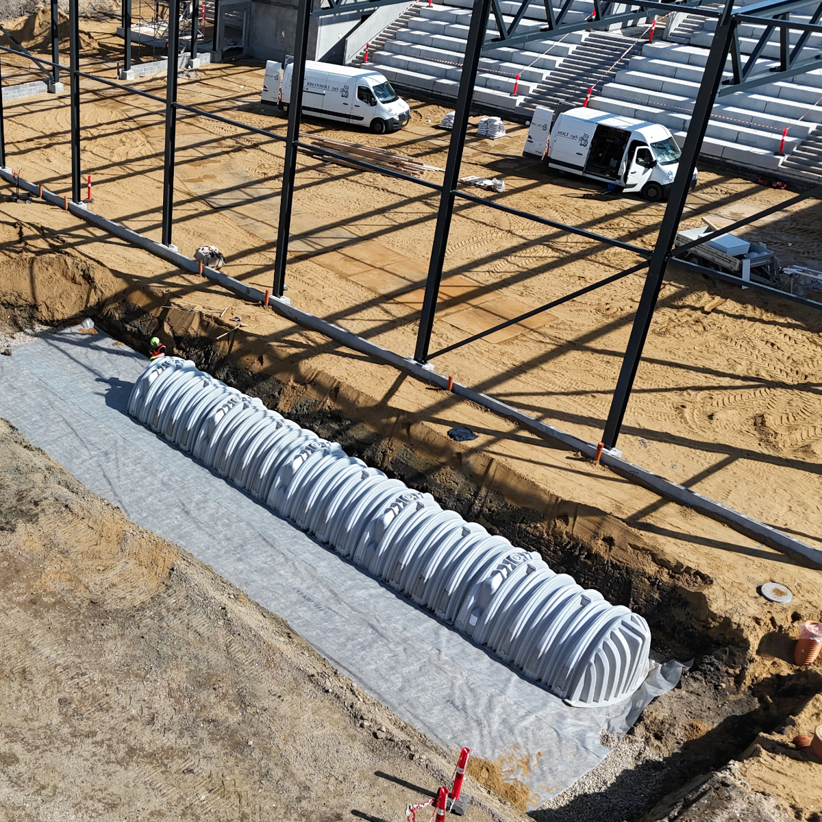 Effektiv regnvandshåndtering til Skyum Idrætsefterskole